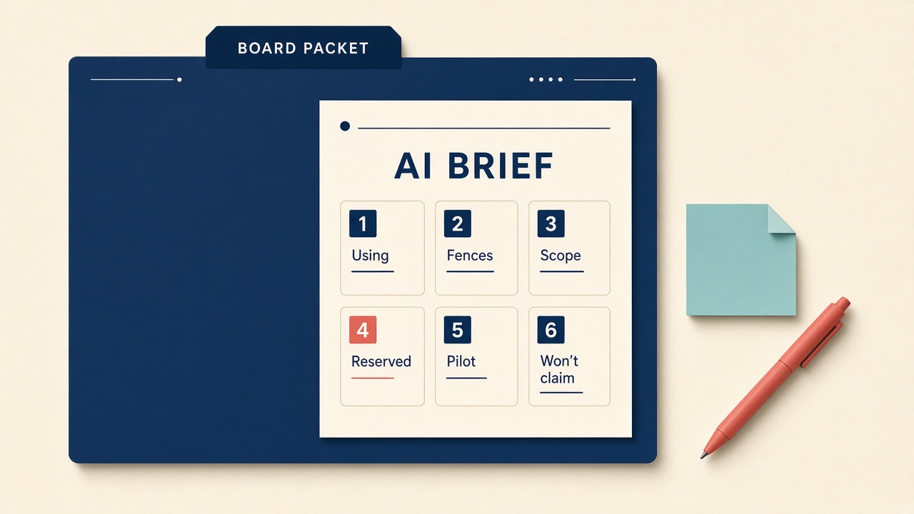 Hero illustration for: How to Brief Your Board on AI in One Page